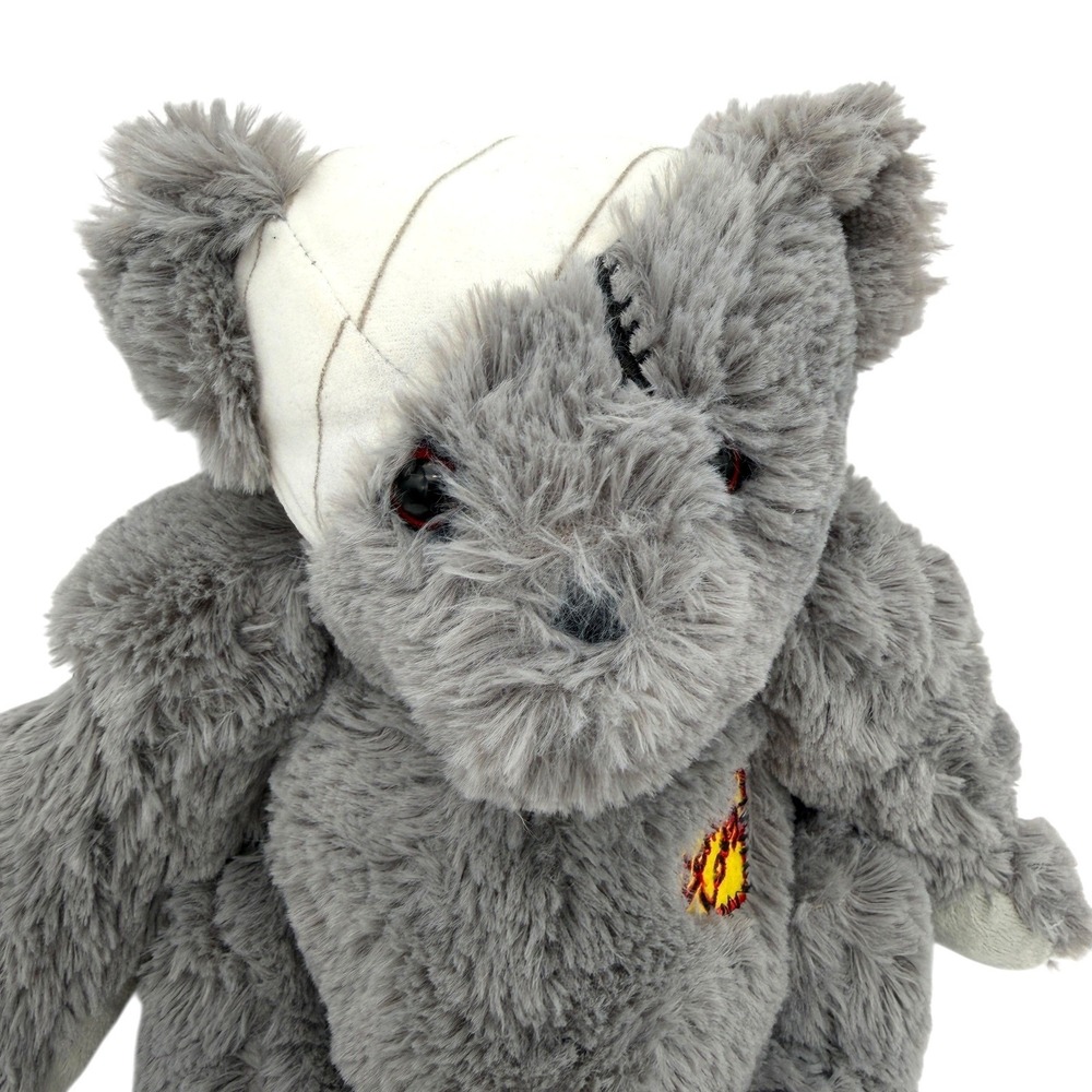 Teddy Mountain Zombie Love Plush Bear‎ Gray Gothic Stuffed Animal 16"